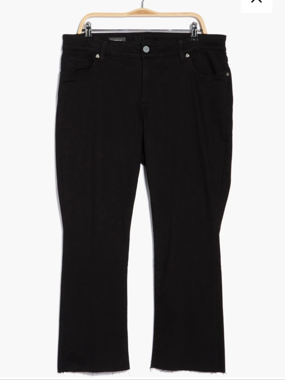 KUT From The Kloth Nikki Mid-rise Ankle Flare Jeans Black 20W - Picture 3 of 9